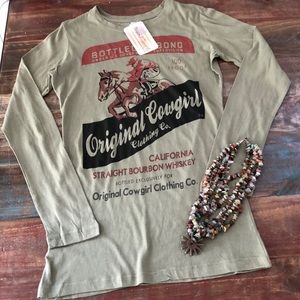 NWT Original Cowgirl Company Bourbon Whiskey Tee